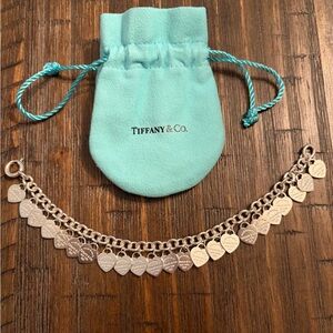 Tiffany & Co. Silver Multi Heart Charm Bracelet